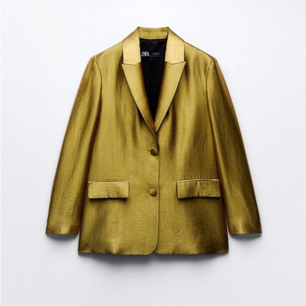 ZARA Gold Straight Cut Blazer, M
NWOT - Picture 11 of 16